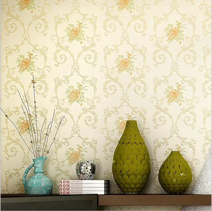 Пасторальный Европейский стиль Нетканая настенная бумага классический