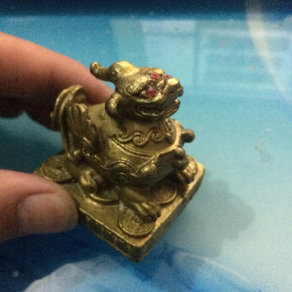 Китайский Фэншуй Бронзовый латунный PiXiu treasure счастливое богатство предметы