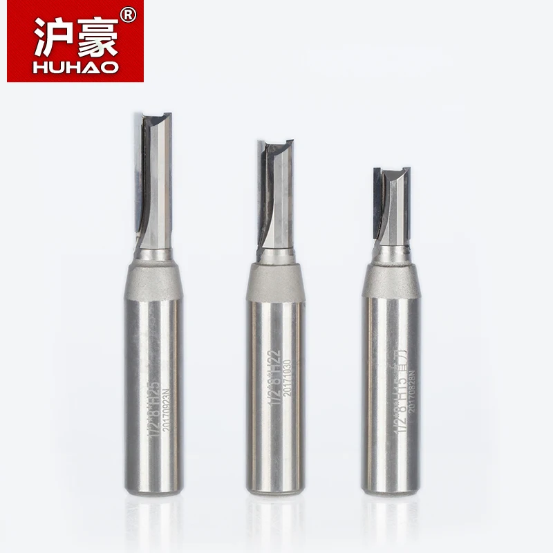HUHAO 1 шт. 1/4 &quotхвостовик CVD покрытие прямые фрезы для деревообработки резак
