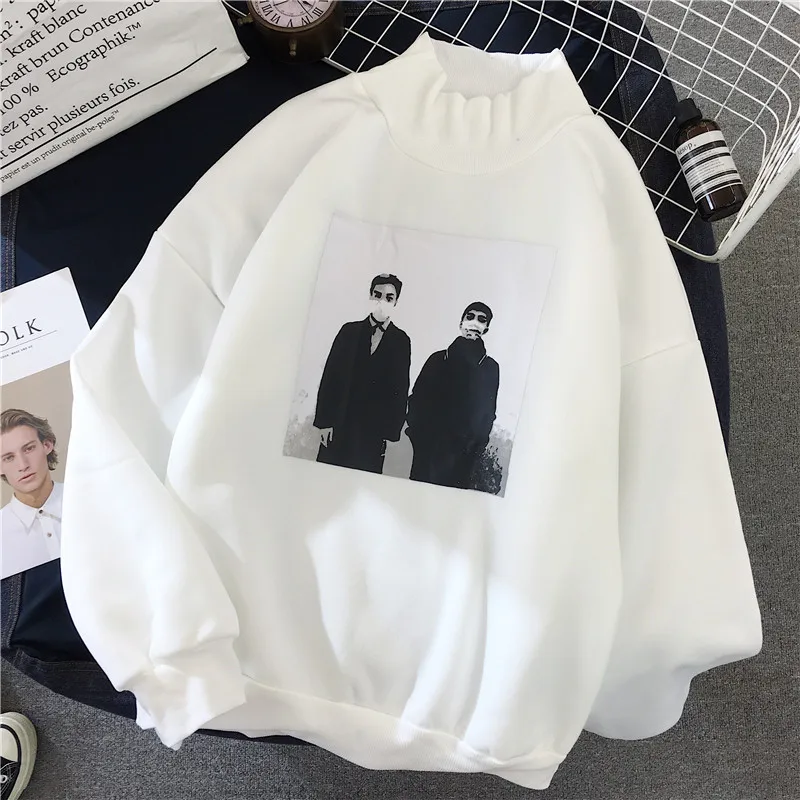 Женские толстовки с капюшоном из вельвета Harajuku Ulzzang, водолазка с длинным рукавом для отдыха, Женский пуловер с буквенным принтом, женские свитшоты - Цвет: 9007 white
