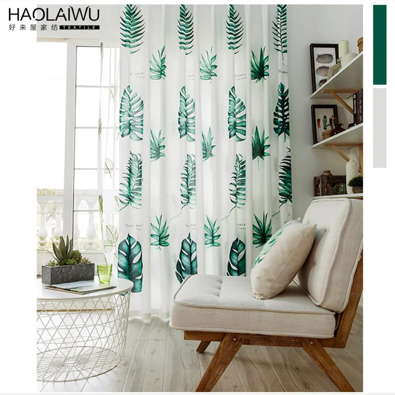 Бесплатная доставка Тропические Зеленые листья современный европейский стиль