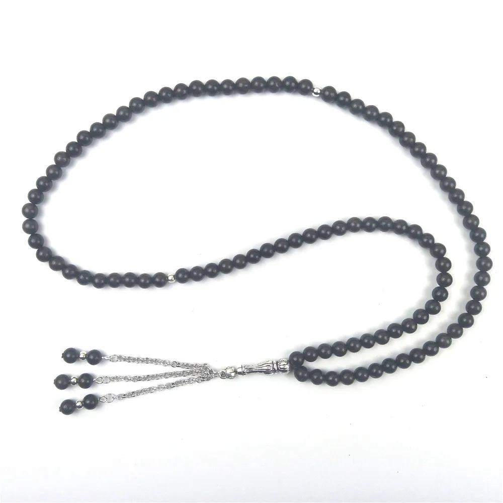 Мусульманские бусины tesbig 99 молитвенные из натурального дерева браслет Tasbih 6 мм |