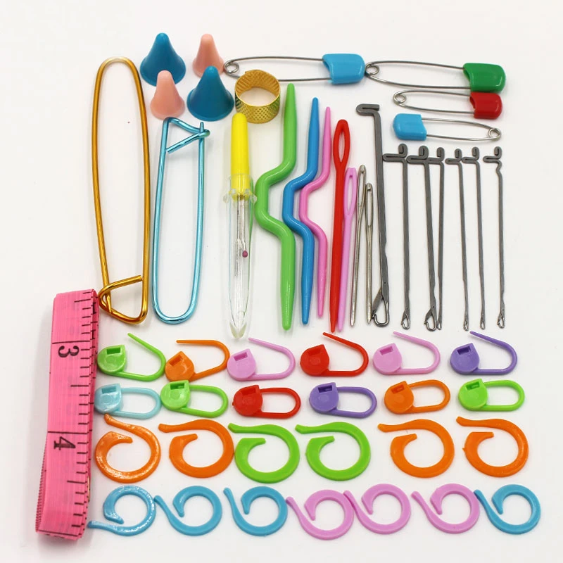 52 шт./компл. набор инструментов для шитья кривые иглы маркеры стежков счетные