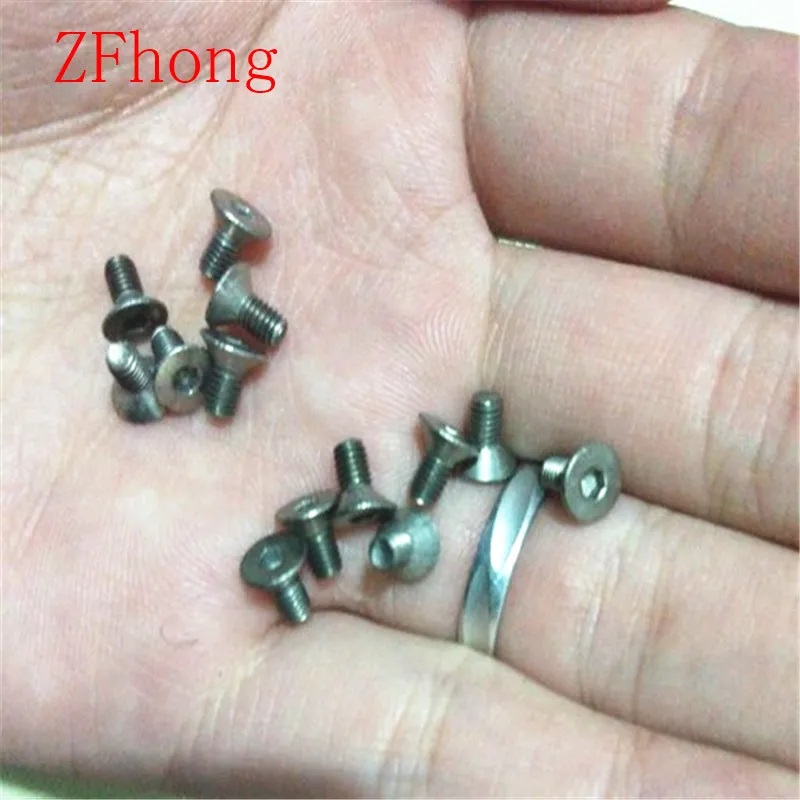 

50pcs M3*6/8/10/12/16/20 DIN7991 titanium hex socket countersunk head machine screw