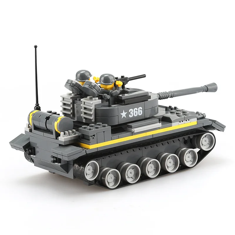 Wange строительные блоки Военная серия тяжелый танк модель моделирование 3D