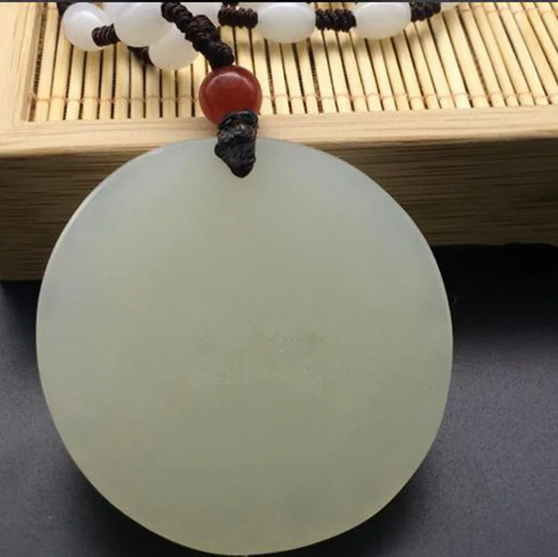 Натуральный белый нефритовый кулон Будды сопоставимый Tuo Afghanistan Hetian jade Pixiu +