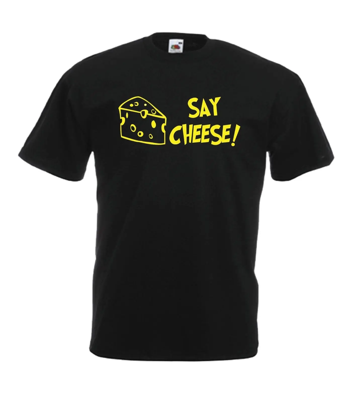 Забавная футболка с надписью SAY CHEESE на Рождество подарок день рождения мужская и