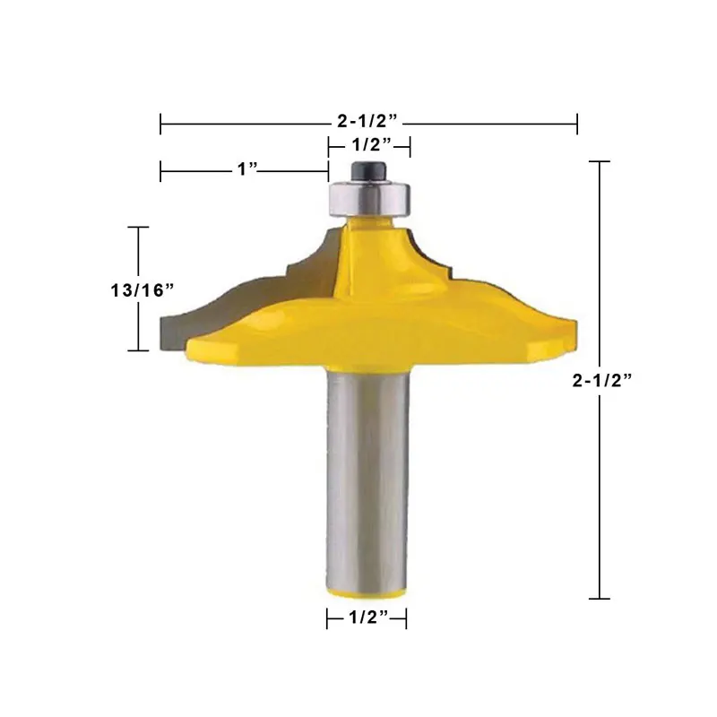 2pcs/set Bit Handrail Router Set - Classical Ogee/Flute -1/2&quot Shank | Инструменты