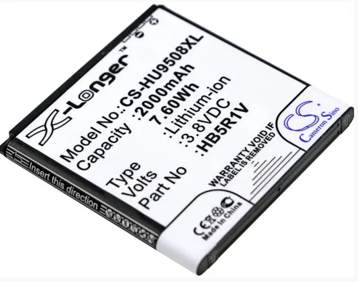 Cameron Sino 2000mAh battery for HUAWEI HN3-U01 Honor 2 3 II Quad U9508 HB5R1V Mobile SmartPhone Battery | Мобильные телефоны и