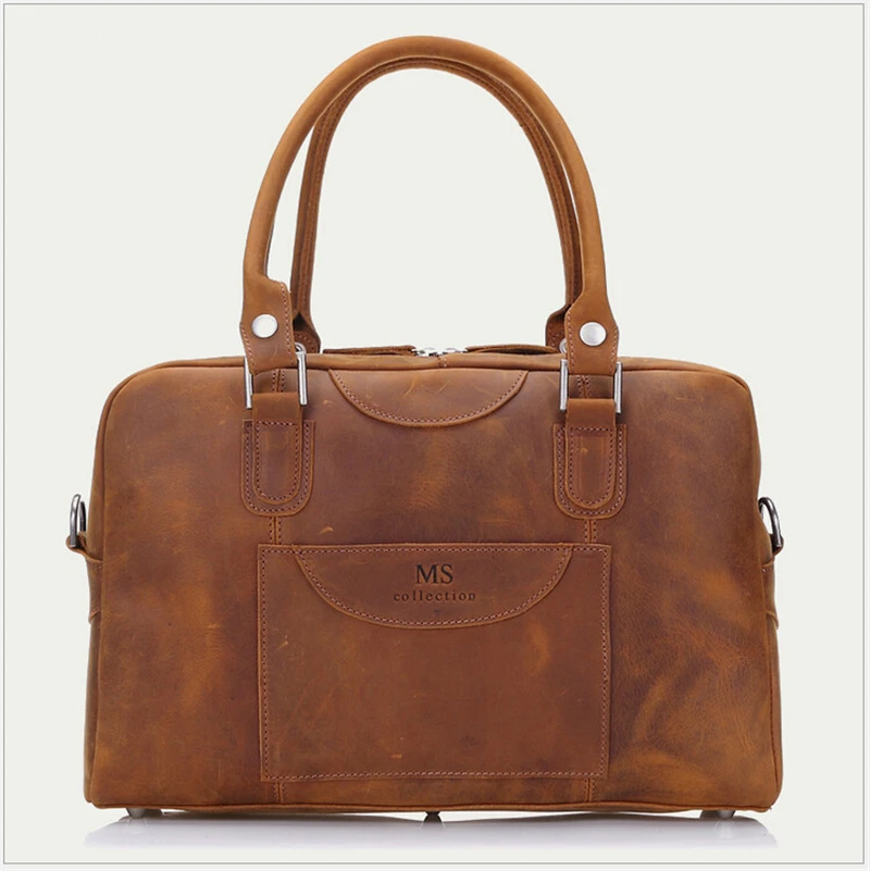 MISFITS 100% Мужские Из Натуральной Кожи Багажа Дорожная сумка Человек Упаковки