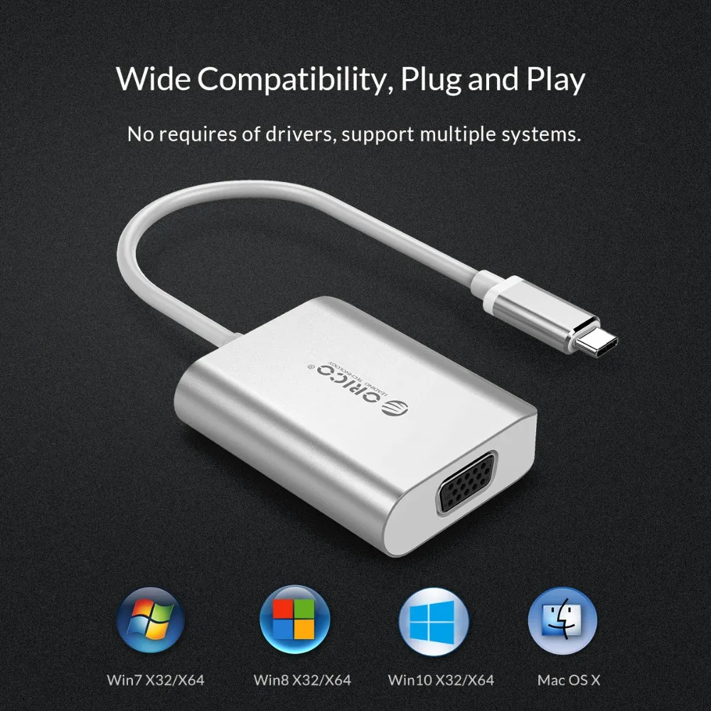 Док станция ORICO Type C на * 1 / HDMI VGA Зарядные порты для Samsung Galaxy S9 Note 8 Huawei P20 MacBook