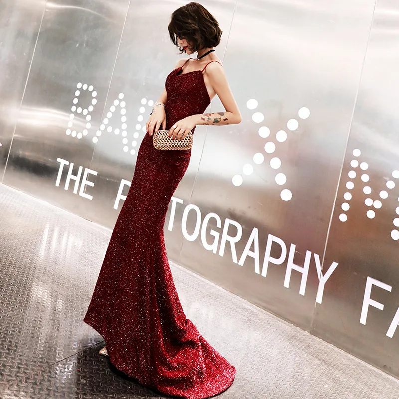 Красное китайское традиционное платье с пайетками Qipao Чонсам для невесты платья