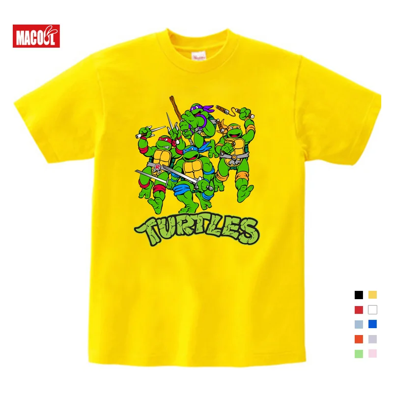 T-shirt yellow Детская футболка с принтом аниме; модные Забавные футболки для мальчиков; модная красная футболка с круглым вырезом для малышей - Цвет: T-shirt yellow