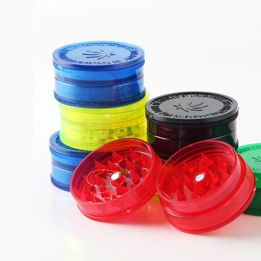 

2 Layers 40mm Magnetic Smoke Grinder Weed Mil Plastic Tobacco Herb Spice Grinder Smoking Cigarette Machine Grinder Weed Maker