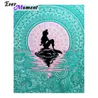 3D Алмазная вышивка Ever Moment, девушка, медитация, Йога, 5D стразы, искусство, сделай сам, Полный Портрет из мозаики Декор ASF876