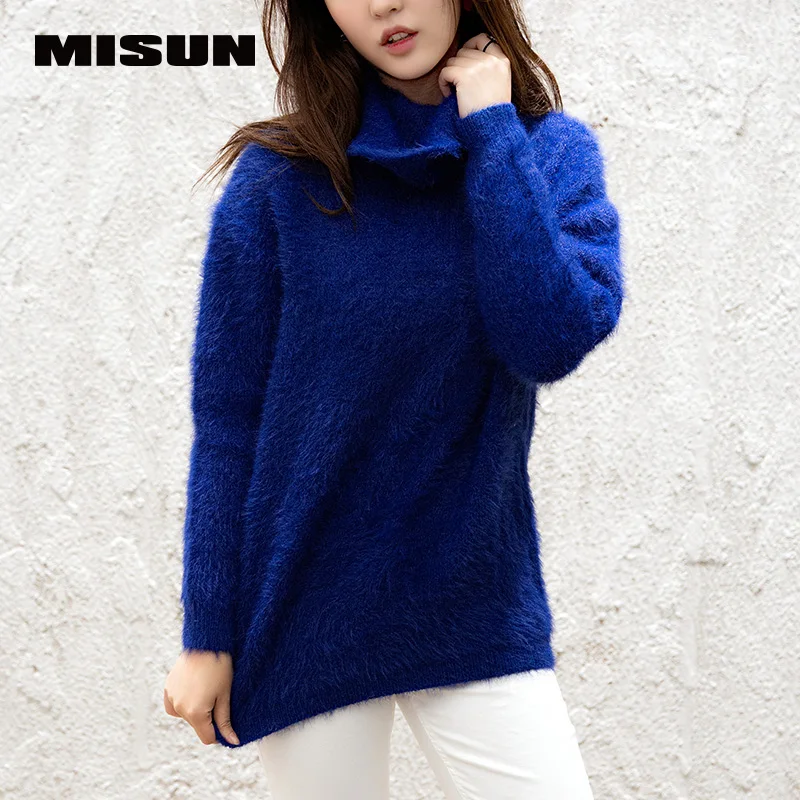 MISUN 2017 весной и осенью свитер женщин тепловой средней длины свободно утолщение