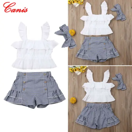 Комплект одежды для новорожденных Pudcoco комплект из 3 предметов топ с оборками +