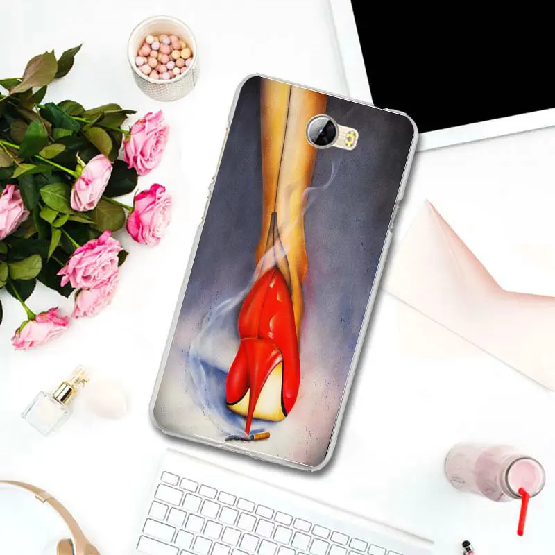 Pop Woman High Heel Shoe Art Soft Silicon Phone Case for Huawei P8 P9 P10 P20 P30 Mate 10 Lite Pro Y3 Y5 Y6 II Honor 7 Smart | Мобильные
