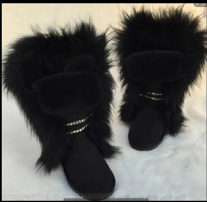 Новинка 2017 года Лидер продаж Подиумные женские зимние ботинки с круглым носком