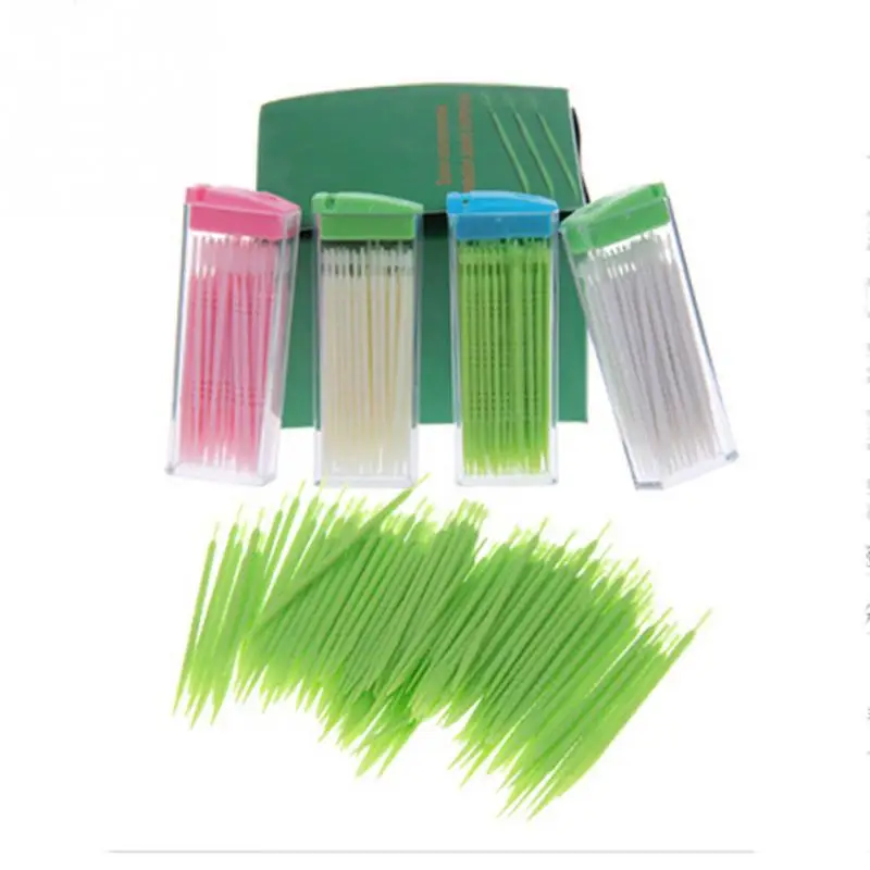 2018 Новый зубочистка 50 шт двуглавый уход за полостью рта зубная щетка зубные