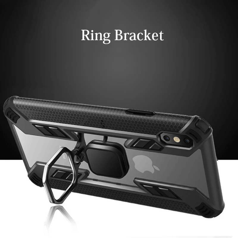 Cover for iPhone 6 6s 7 8 Plus X XR XS Max Case Hybrid FullBody Rugged Ultra-Thin cratch-Resistant Rotating Ring Holder Non-Slip |