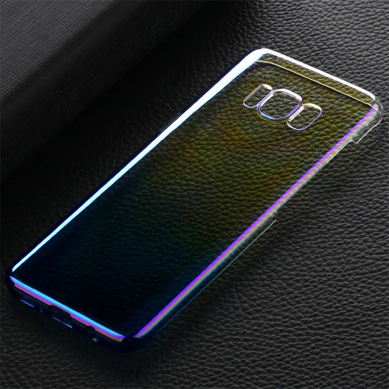 Градиент Цвет ТПУ мягкий чехол для мобильного телефона Samsung S8 s8plus задняя крышка
