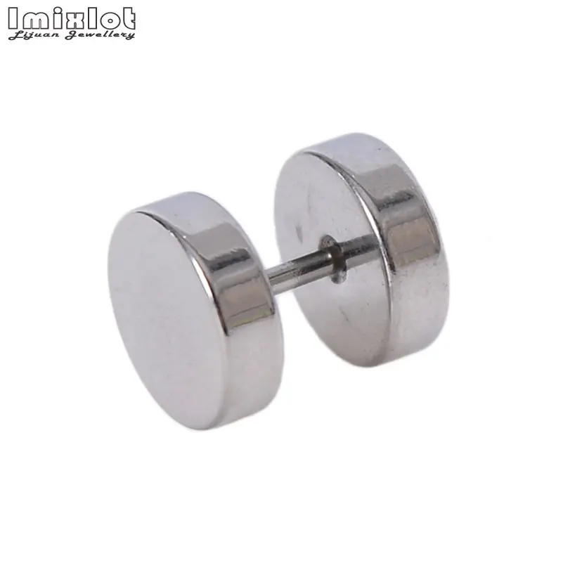 Женские и мужские сережки в стиле панк круглые серьги гвоздики с чешуя Русалки