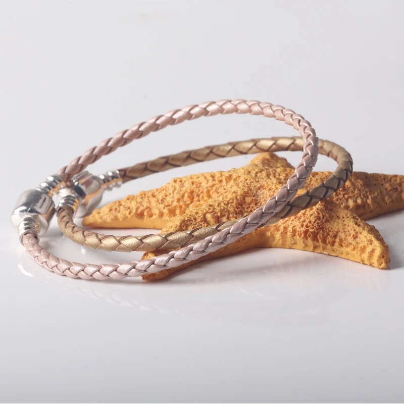 Qianyi DIY Аксессуары Длинные Двойные розовые черные плетеные кожаные цепи женские