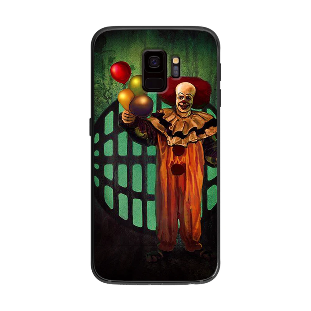 Pennywise клоун мягкий чехол для телефона samsung Galaxy S6 S7 S8 S9 S10e Plus Note 8 9 черный