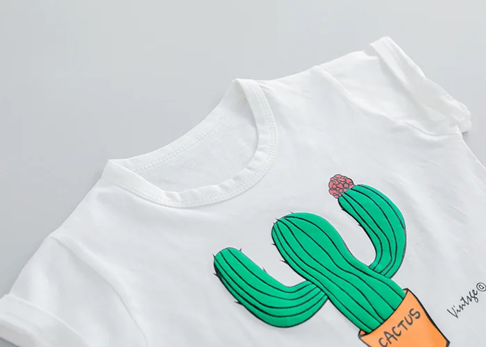 

Cactus Baby Boys Clothing 2019 New Children Summer Boys Clothes Cartoon Kids Boy Clothing Set T-shit+Pants Cotton