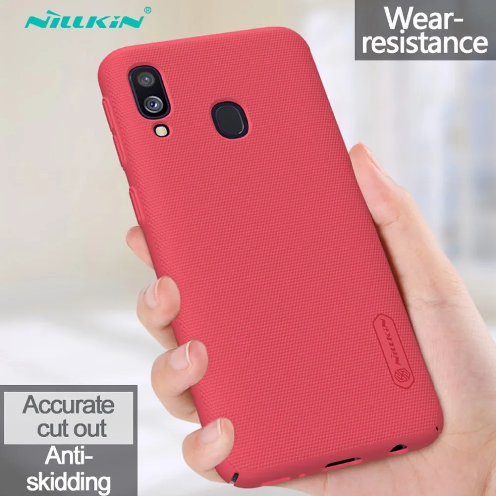 Для samsung Galaxy A40/A50/A10/A30 чехол Nillkin матовый щит PC пластиковый жесткий чехол для задней крышки для samsung A40/A50/A10/A30 - Цвет: Red