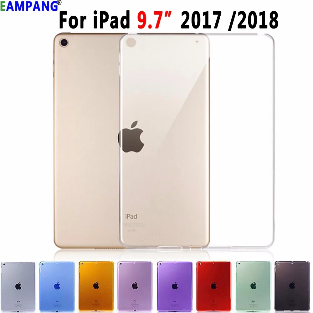 Силиконовый чехол для Apple iPad 9.7 2017 силиконовый Прозрачный a1822 a1823 тонкий