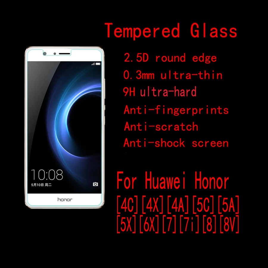 Закаленное защитное стекло 3 шт./лот FENGHEMEI для Huawei Honor 4C 4X 4A 5C 5A Lite 5X 6 6A 6C 6X 7 7X пленка