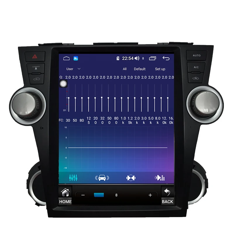 Highlander Android 8,1 4+ 64G 8-ядерный 12,1 дюймов Tesla радио мультимедиа 1 din android для 2008- Toyota Highlander
