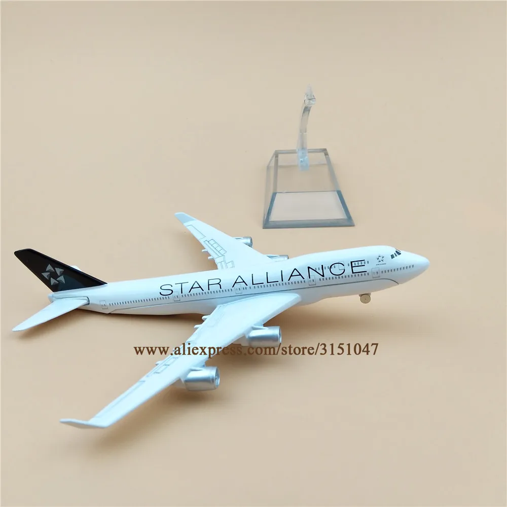 16 см сплав металла Air Star Alliance B747-400 Airline модель самолета Boeing 747 Airways подарки для