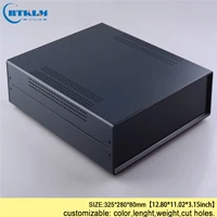 BDA40009(W325)-A2 Железная коробка для электропитания, корпус с электрическим разъемом, самодельная коробка для подключения проводов, железный корпус для проекта, чехол для инструментов 325*280*80 мм - Цвет: BDA40009(W325)-A2