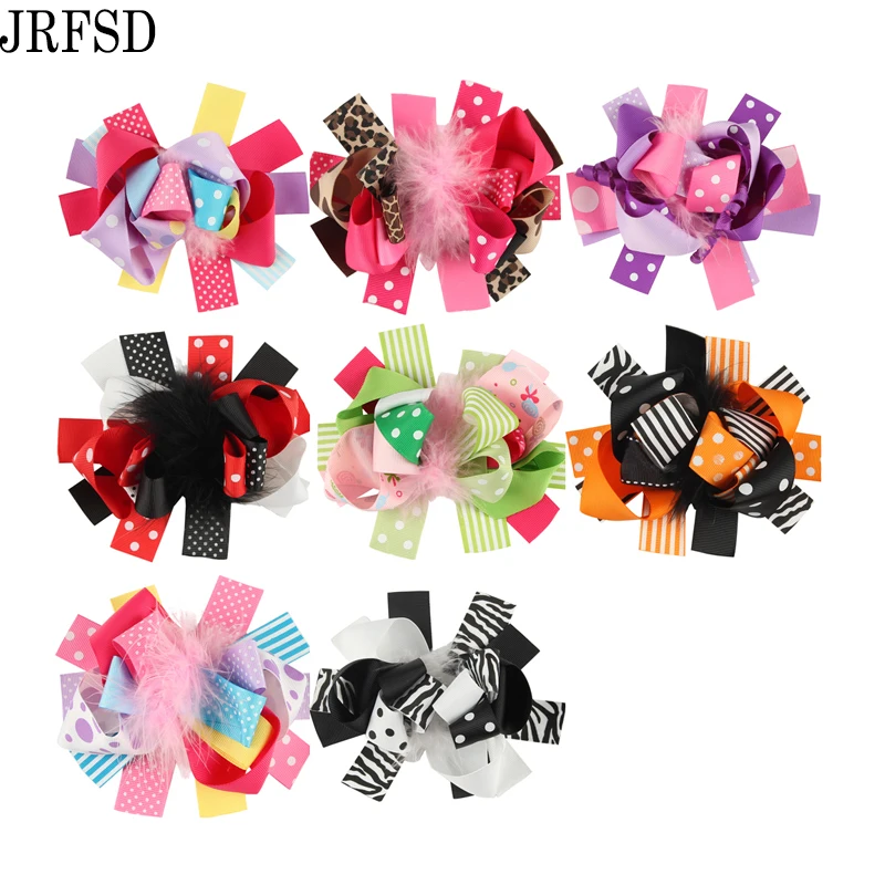 JRFSD 2017 1pc Fashion Hair Clip Flower Metal Bow Headband Kids Accessories tj-4 | Grips
