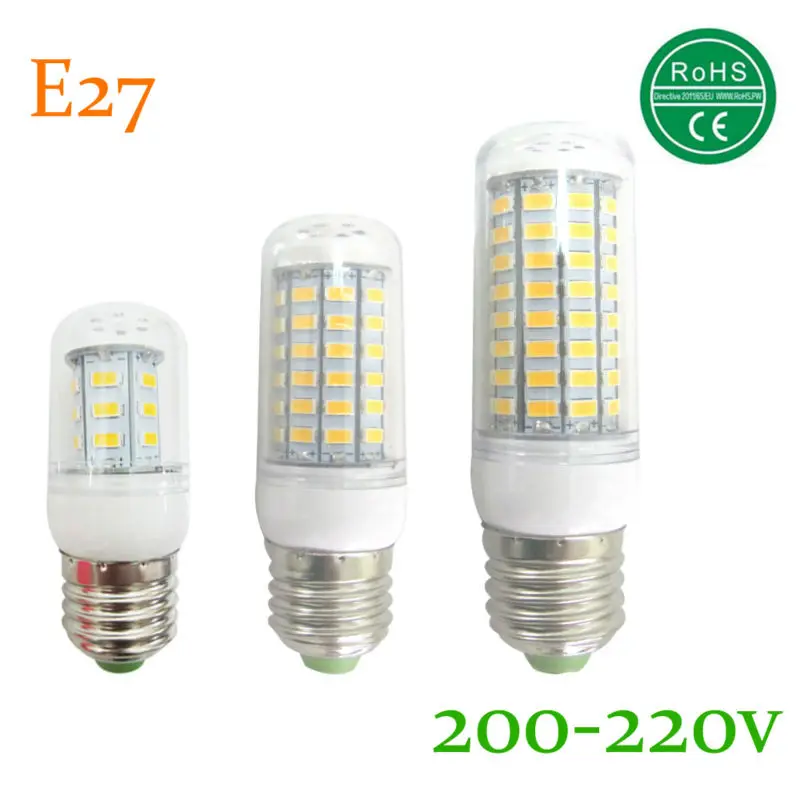 Светодиодная лампочка e27 smd bombillas светодиодсветильник лампы 5730 24 36 48 56 69 72 81 89