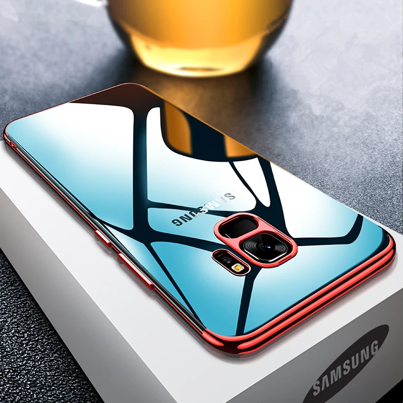 Чехол для Samsung Galaxy S10 S9 S8 Plus S7 Edge Note 8 9 мягкий силиконовый чехол с позолоченным
