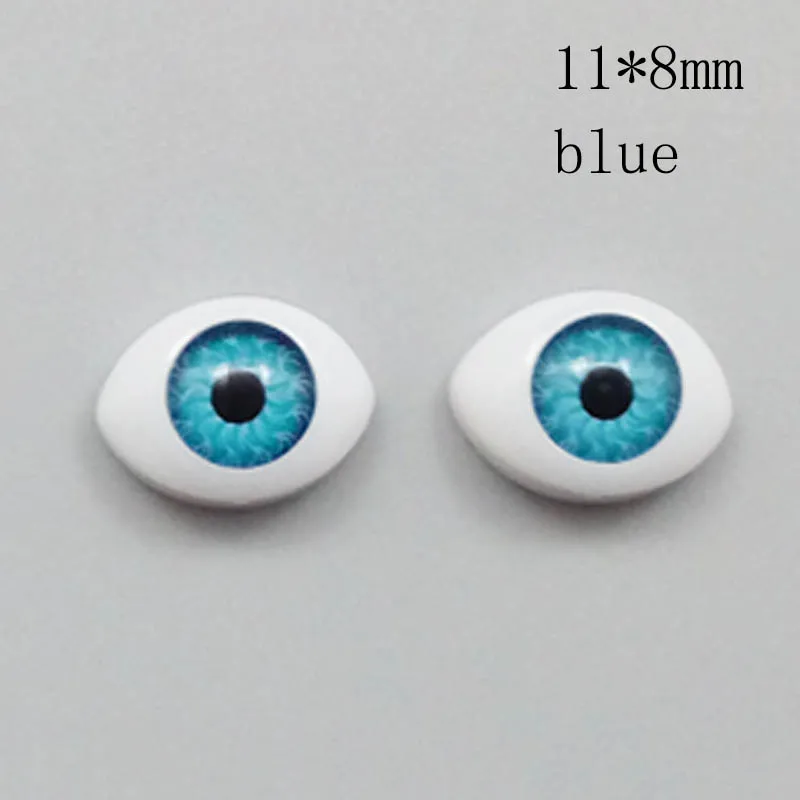 4 пар/лот 11*8 мм DIY кукольные глаза для BJD куклы Замена серебряные коричневые