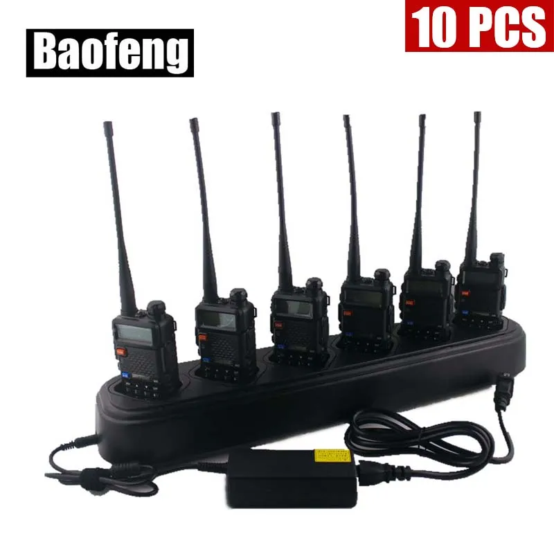 10PCS Single-Row Six-Way Universal Rapid Charger for Baofeng UV-5R UV-5RA/B/C/D/E PLUS | Мобильные телефоны и аксессуары
