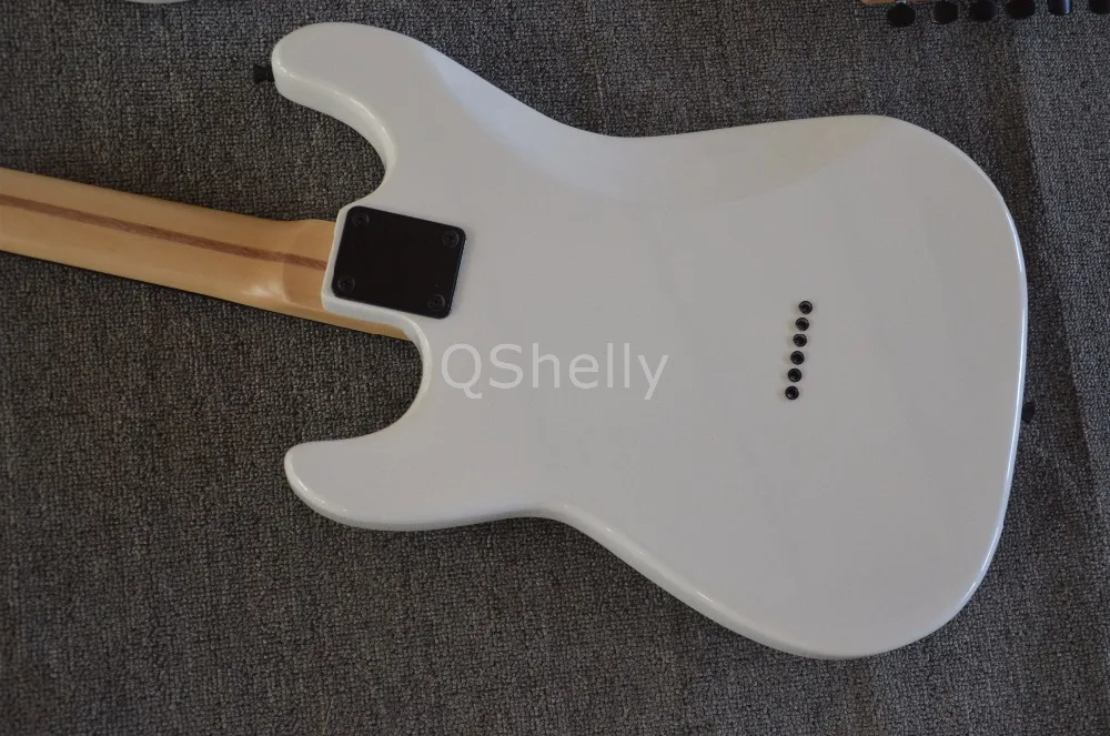 QShelly custom электрическая гитара высокое качество белый Charvel San Dimas alder body ebony|musical