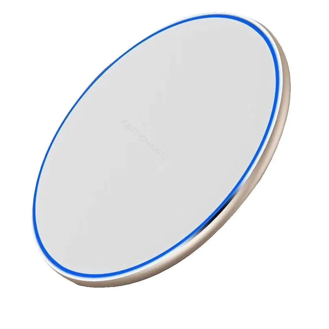 Настольное Беспроводное зарядное устройство с быстрой зарядкой серебро золото