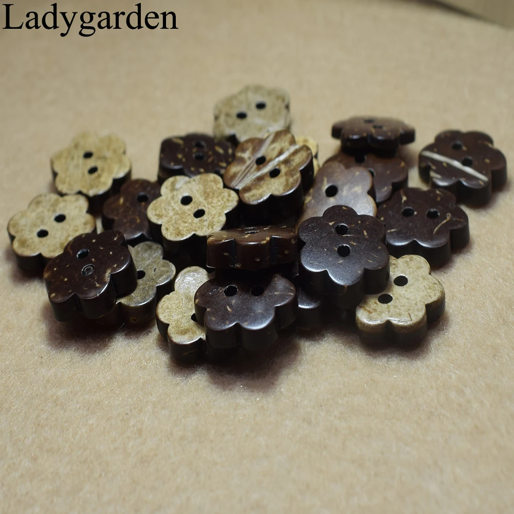 Линия цветка сливы Кокосовая пуговица цветок кокосовые бриллиантовые пуговицы