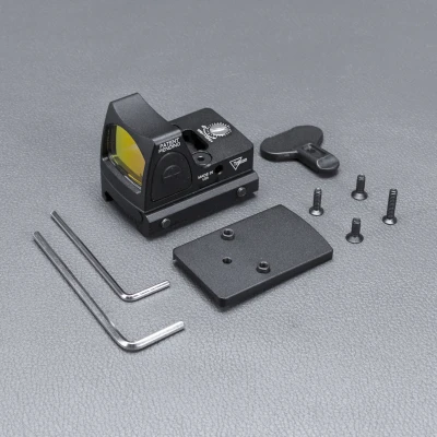 Черный Trijicon мини RMR красный точечный прицел Collimator Glock/Shot gun Reflex Sight Scope fit 20 мм Weaver Rail для страйкбола/охотничьей винтовки - Цвет: Черный
