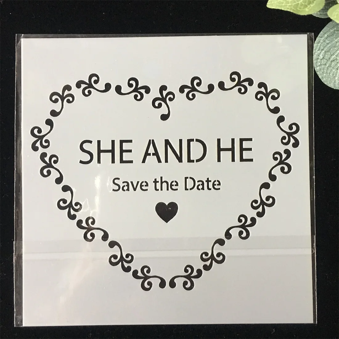 

Трафареты с надписью She and He Heart, 13 см, 5,1 дюйма