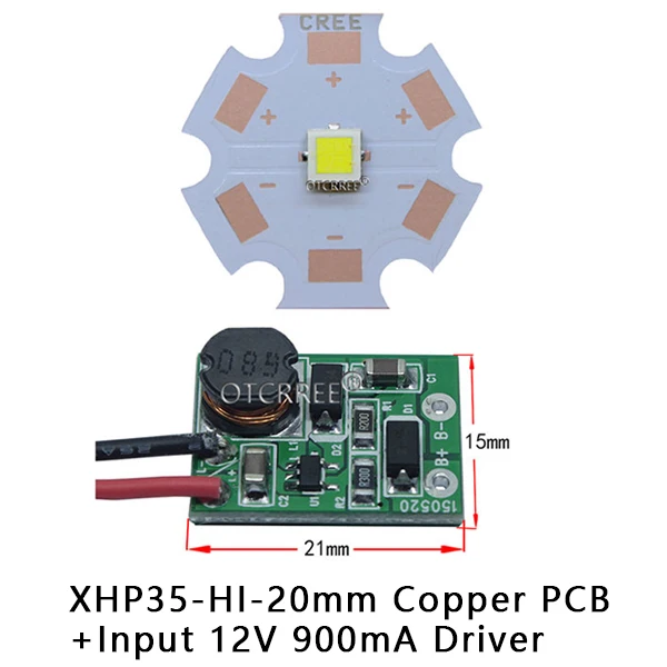 20mm HI.12V-D CREE 12 в 13 Вт XHP35 HD высокая мощность светодиодный излучатель диод бусины холодный белый нейтральный белый теплый белый+ вход 12 В 900mA драйвер для DIY - Испускаемый цвет: 20mm HI.12V-D