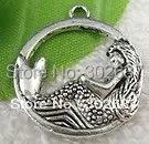 

FREE SHIPPING 70pcs Tibetan Silver Color mermaid charms A8984