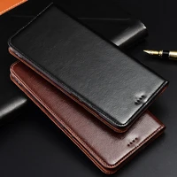 genuine cow leather case for xiaomi redmi note 3 4 4x 5 5a 6 7 8 9 9s pro 8t magnetic case stand flip phone cover