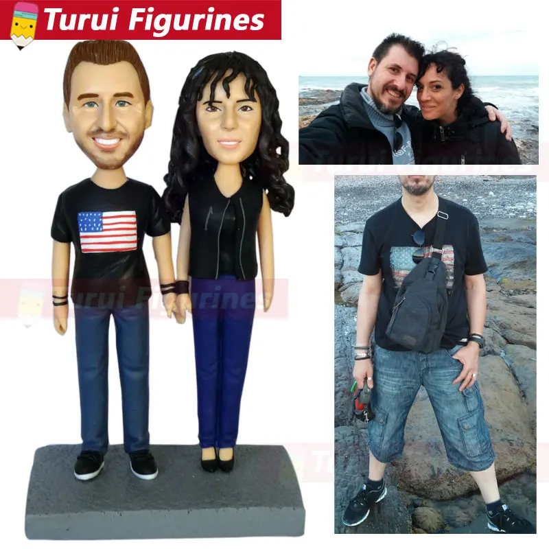 Статуэтка из фотографий для пары Свадебный праздник торт Топпер инженер фигурки